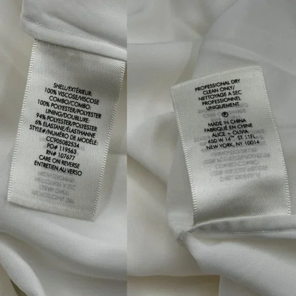 🆕 ALICE + OLIVIA 🧿 NWT Alita Spaghetti Strap Drape Asymmetrical Dress, Sz6 - Picture 13 of 16